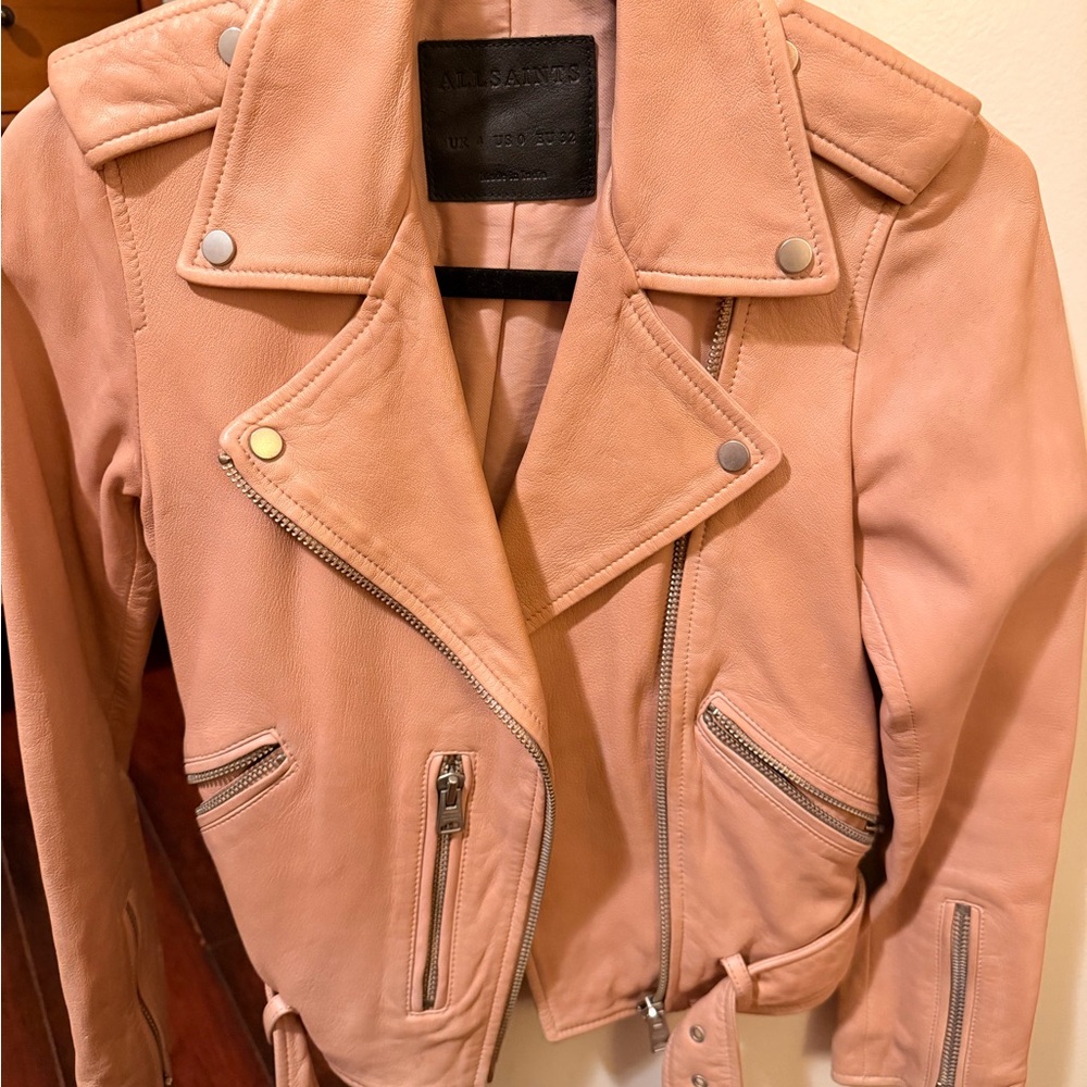 AllSaints Women's Blush Leather Jacket